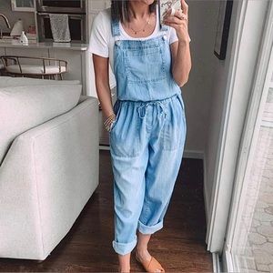 Comfy slouchy casual boho denim overalls
